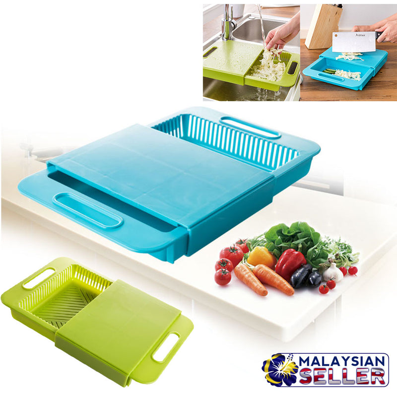 idrop Multifunctional Kitchen Tool Chopping Board with Drain and Storage Drawer