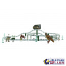 idrop 53 Pcs Rail Track Toy Building Block Dinosaur World Set For Kids Children