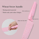 idrop 1 Set 5 Pcs Wheat Straw Stainless Steel Knife Set with Peeler