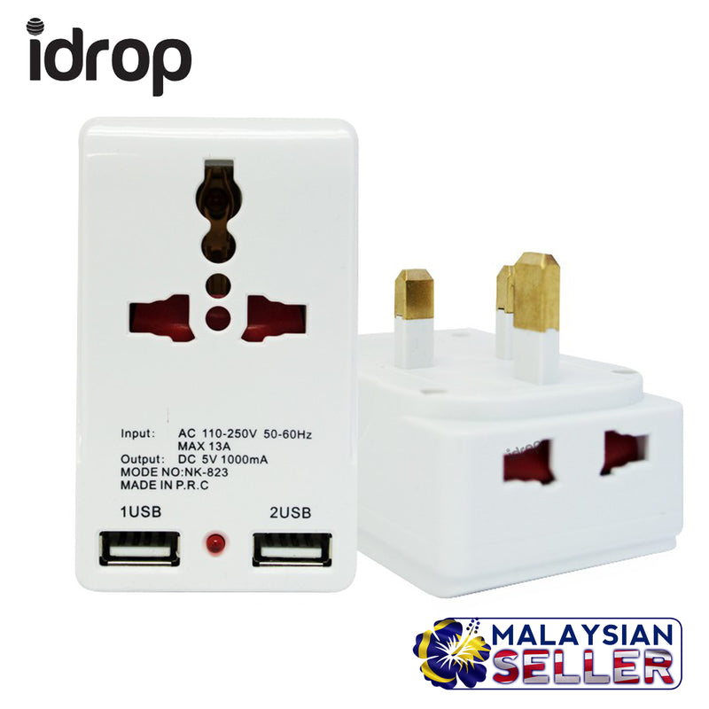 idrop USB Universal Travel Adapter NK-823 DC 5V 1000mA