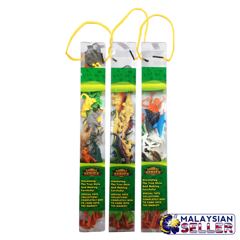 idrop 12 Pcs Animal World Series Mini Figure Toy Set For Kids Children (1 LONG BOX)