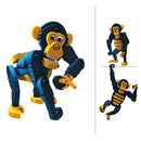 idrop Monkey Wild Safari Animals Foam EVA Building Block Toy Set For Kids And Children