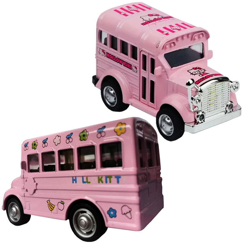 idrop Pink Hello Kitty Cartoon Car Minibus Toy For Kids And Children