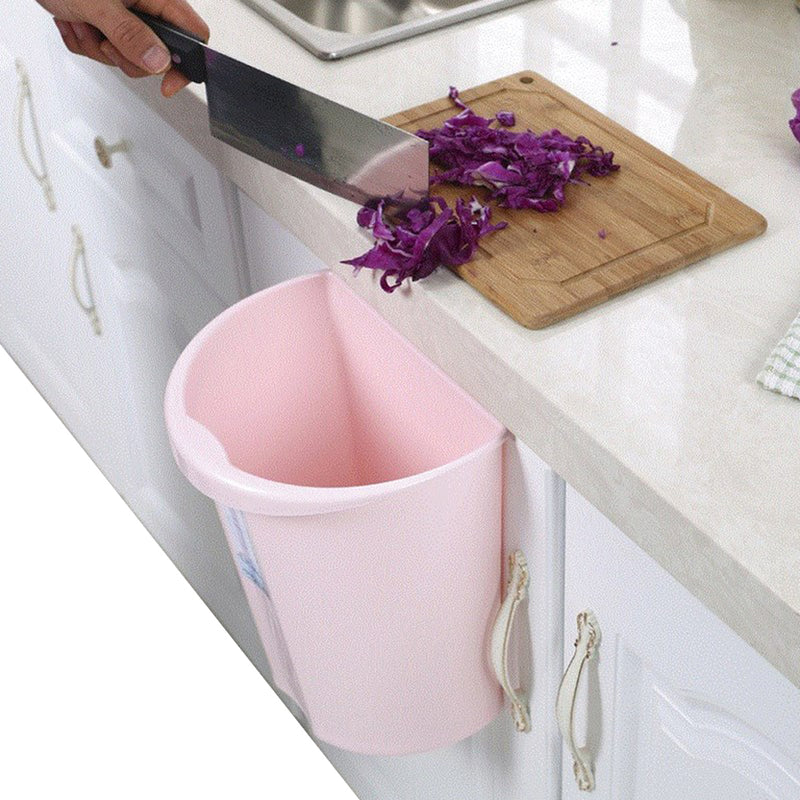 idrop Portable Hanging Eco-Friendly Wheat Straw Trash Garbage Can Bin