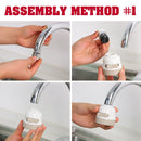 idrop 3 IN 1 Sink Tap Head Adjustable Water Faucet Pipe Attachment