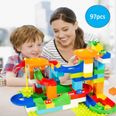 idrop High Quality Deluxe Set Building Blocks 97 Pieces Marble Run Construction Toys Puzzle Race Track For Kid