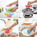 idrop Multipurpose Silicone Sponge Scrubber with Soft Bristles