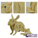 idrop 3D Wooden Plywood Puzzle Rabbit Bunny Construction Model [ DJ008