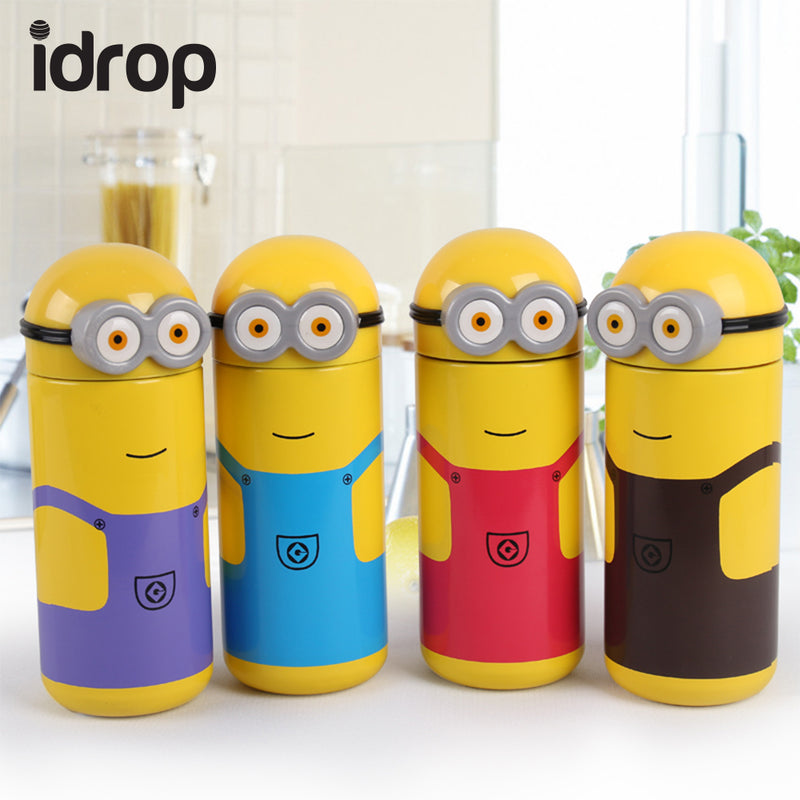 idrop Creative Cartoon Stainless Steel Thermos Kids Bottle [Send by randomly color]