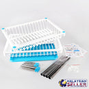 idrop Multifunction Double Deck Kitchen Draining Rack Shelf Plates Holder