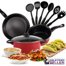 idrop [ 10pcs ] COOKWARE SET - Kitchen Cookingware Pot Pan and Utensils / Set Kuali dan Periuk Memasak / 厨房炊具锅具和餐具
