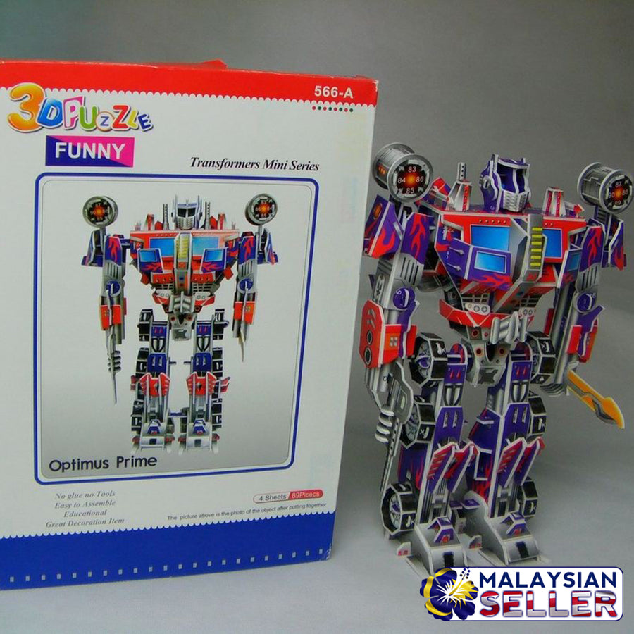 Holzpuzzle Sonderform Transformers Optimus Prime – 500 + 5 Teile, Mit Figuren & Motivrückseite