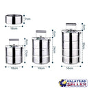 idrop 16 cm 2 Layer 3 Layer 4 Layer Stainless Steel Heat Insulation Lunchbox
