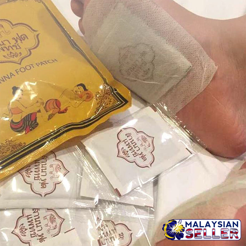 idrop COMBO Lanna Foot Patch for foot therapy treatment (10 patches per pack) | Buy 1 Pack  + Free Organic Charcoal Tooth Scrub