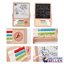 idrop Wooden Magnetic 2 Sided Educational Toy White Board With Sempoa Abacus Clock For Kids Children