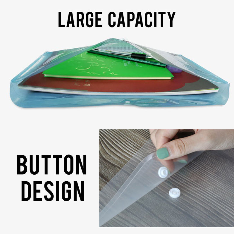 idrop A4 Transparent Plastic File Bags Document File Folders Bags for Document Stationery Tools Organization