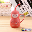 idrop SUNPIO - 12 Oz Cute Gourd Design Ceramic Cup with Lid Cover and Straw