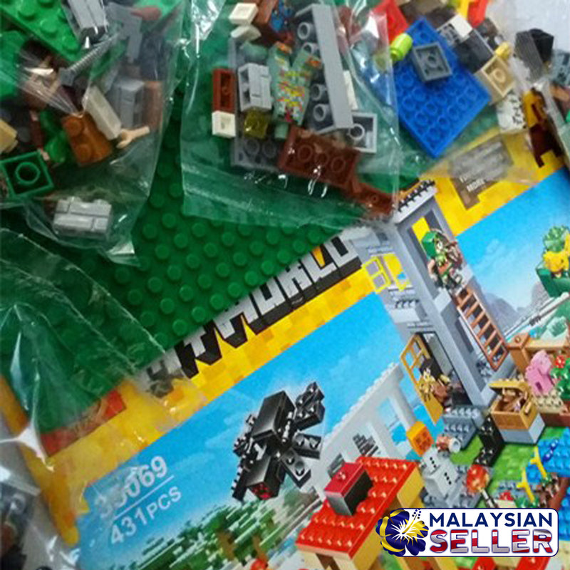 idrop 431 Pcs MyWorld Castle Warfare Colorful Creative Building Block Toy Set For Kids Children
