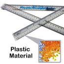 idrop [ 30cm / 12inch ] 1Pcs Half Transparent Flexible Ruler Measure Straight Ruler Measuring Tool