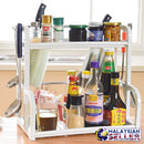idrop 2 Layers Multipurpose Kitchen Storage Rack Organizer