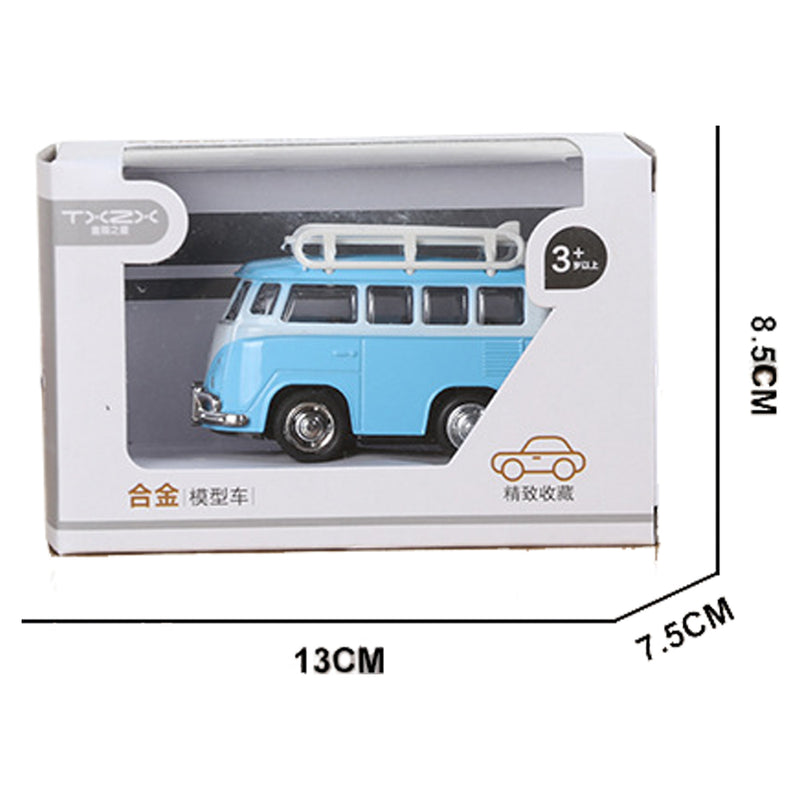 idrop Volkswagen Minivan Surfboard Car Miniature Handcrafted Metallic Collectibles Display Toy