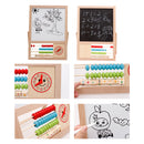 idrop Wooden Magnetic 2 Sided Educational Toy White Board With Sempoa Abacus Clock For Kids Children
