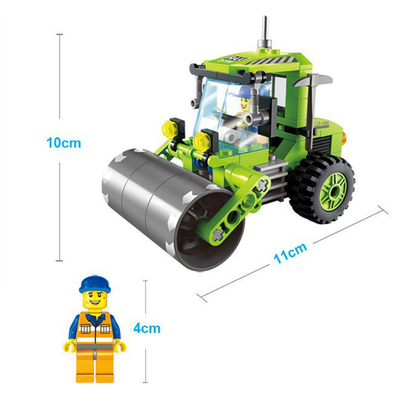 idrop 102 Pcs City Road Builder Repair Green Creative Building Block Toy Set For Kids Children