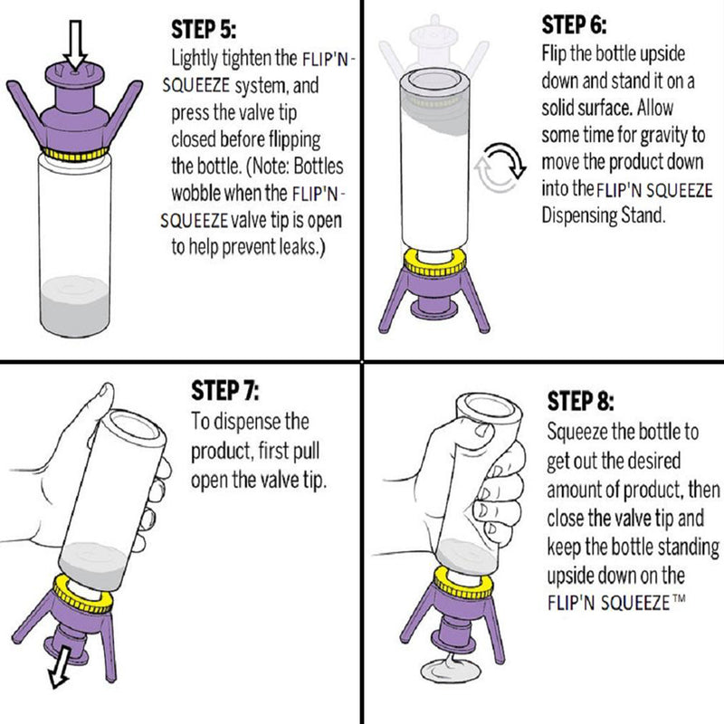 idrop FLIP-IT - Leakproof Inverted Caps Empty-It Bottle Cap Stand Kit