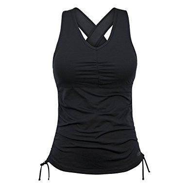 Ruched Padded Tank Top