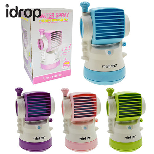 idrop USB Water Spray Mini Fan Cold Air for Office / Dorm / Class / Room [Send by randomly color]