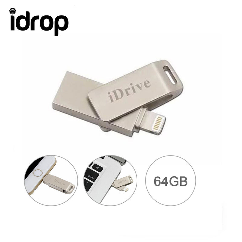 idrop iDrive U Flash Disk USB Memory Stick Drive for iPhone / i Pad Air [64G]
