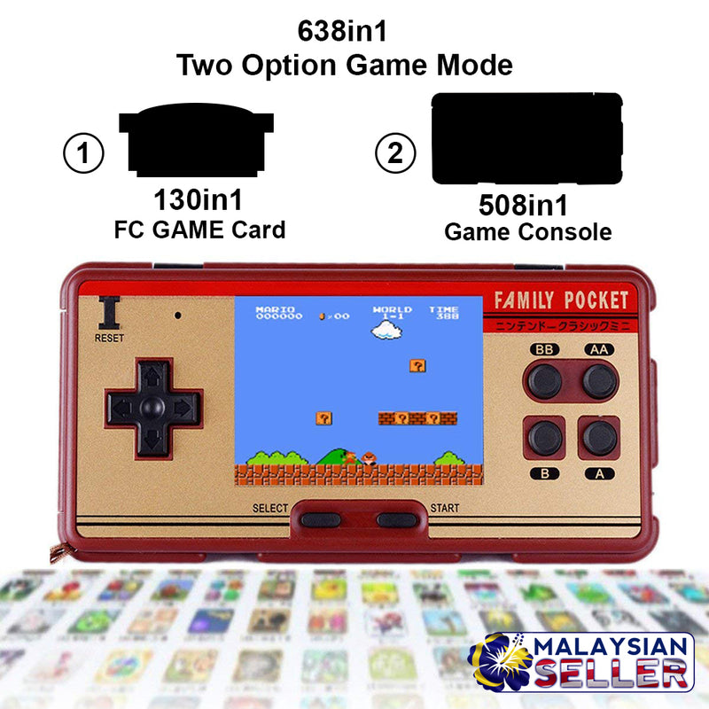 idrop 638in1 Classic Mini Games 3 Inch Screen Retro FC Classic Game Console