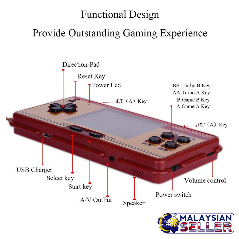 idrop 638in1 Classic Mini Games 3 Inch Screen Retro FC Classic Game Console