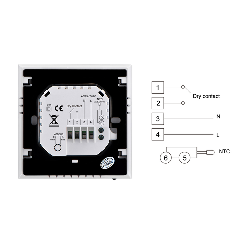 idrop Alexa Voice Control Gas Boiler Thermoregulator Heating System for Google Home (BHT-1000-GCLW)