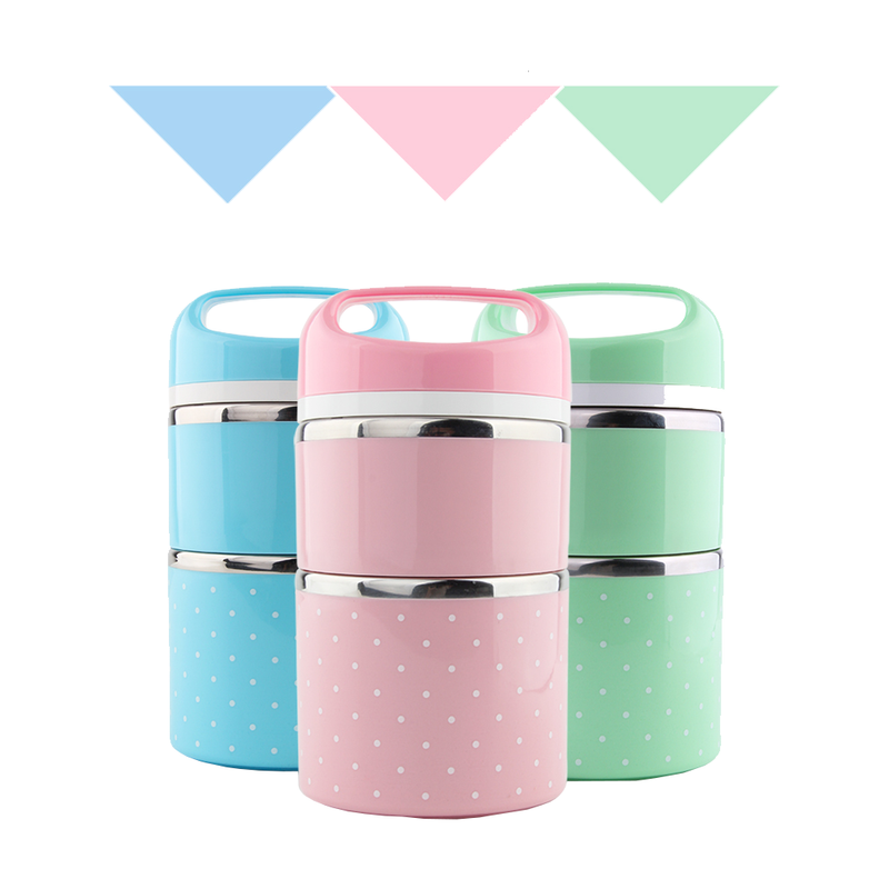 idrop Juchu 2.2 Litre 3 Layer Cute Stainless Steel For Food Preservation Lunch Box