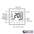 idrop Digital Programmable Color Screen Heating System for Electric Floor (BHT-3000-GB)