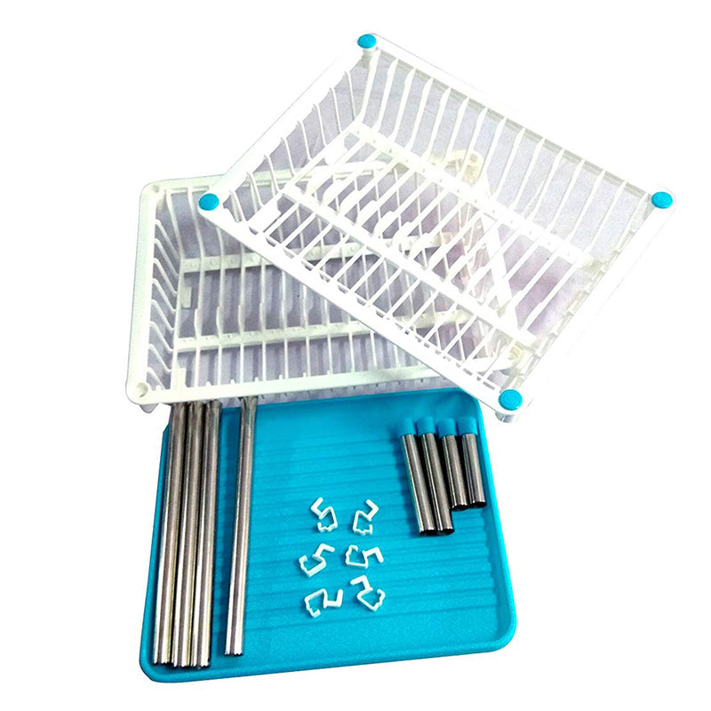 idrop Multifunction Double Deck Kitchen Draining Rack Shelf Plates Holder