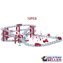 idrop 72 Pcs Rail Track Toy Building Block Fireman Rescue Set For Kids Children