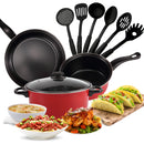 idrop [ 10pcs ] COOKWARE SET - Kitchen Cookingware Pot Pan and Utensils / Set Kuali dan Periuk Memasak / 厨房炊具锅具和餐具