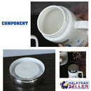 idrop MYCUP - 450 ml Cute Doraemon Design Ceramic Cup with Stainless Steel Lid Cover and Handle