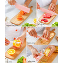 idrop 1 Set 5 Pcs Wheat Straw Stainless Steel Knife Set with Peeler