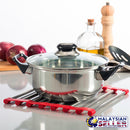 idrop Stainless Steel and Silicone Foldable Trivet Pot Pad