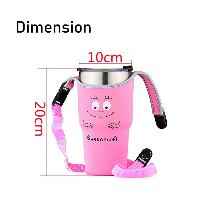 idrop Portable Insulated Collapsible Water Drinking Bottle Sleeve [ 13.5 x 19.5 cm]