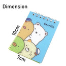 idrop 1pcs Creative Folded Cute Cartoon Mini Notebook [ 7 x 10cm ]