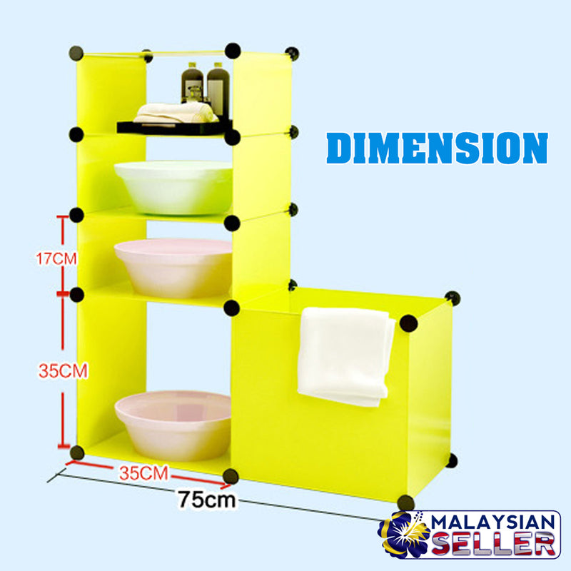 idrop JUNRUI - 5 Compartments Multilayer Home Storage Box Rack Shelf Organizer