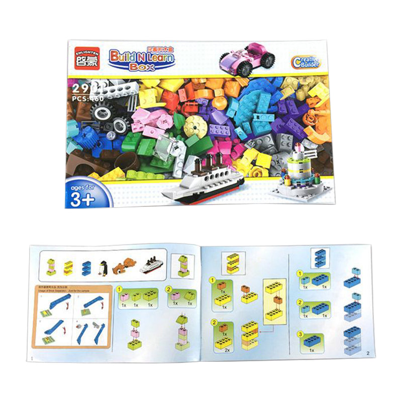 idrop 460 Pcs Colorful Creative Building Block Toy Set With Case For Kids Children