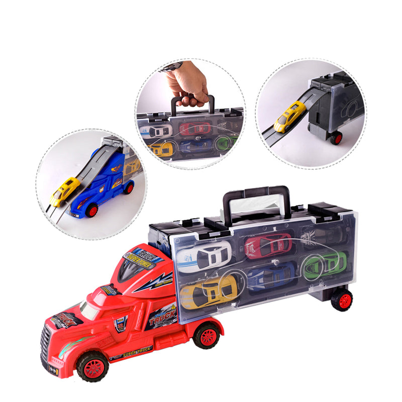 idrop 6 Pcs Car Toy Set With Storage Truck