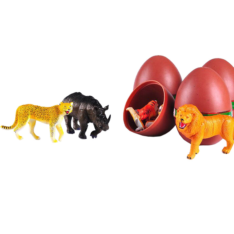 idrop Assembling 3D Puzzle Educational Egg Toy Set Wild Safari Animals For Kids Children (1 EGG)