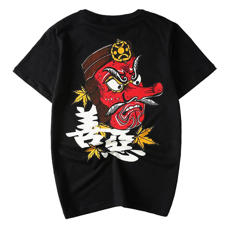 idrop TOLLO - Tengu King Design Painted Sukajan T-Shirt Japanese Street Fashion