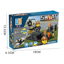 idrop 73 Pcs Colorful Swat Policeman Operation Base Creative Building Block Toy Set For Kids Children